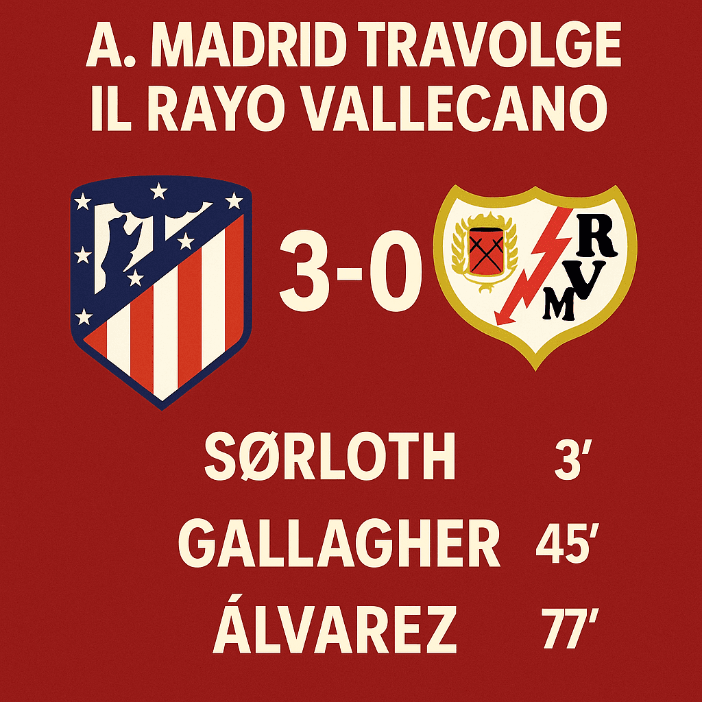 A. Madrid travolge il Rayo Vallecano 3-0
