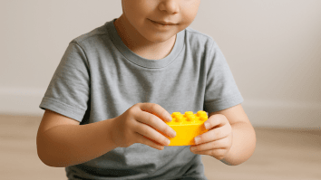 Bambino che gioca con costruzioni colorate, simbolo di speranza per il trattamento dell'autismo