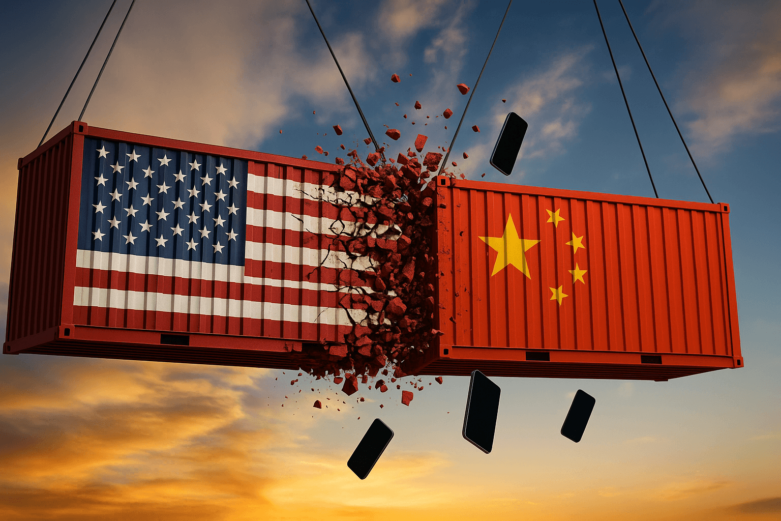 Apple sposta la produzione in India: container USA danneggiato, iPhone cadono, Cina dominante