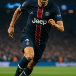 Arsenal-PSG: semifinale Champions League al via 20 Calciatore del PSG in azione sulla fascia destra durante la semifinale di Champions League 2025