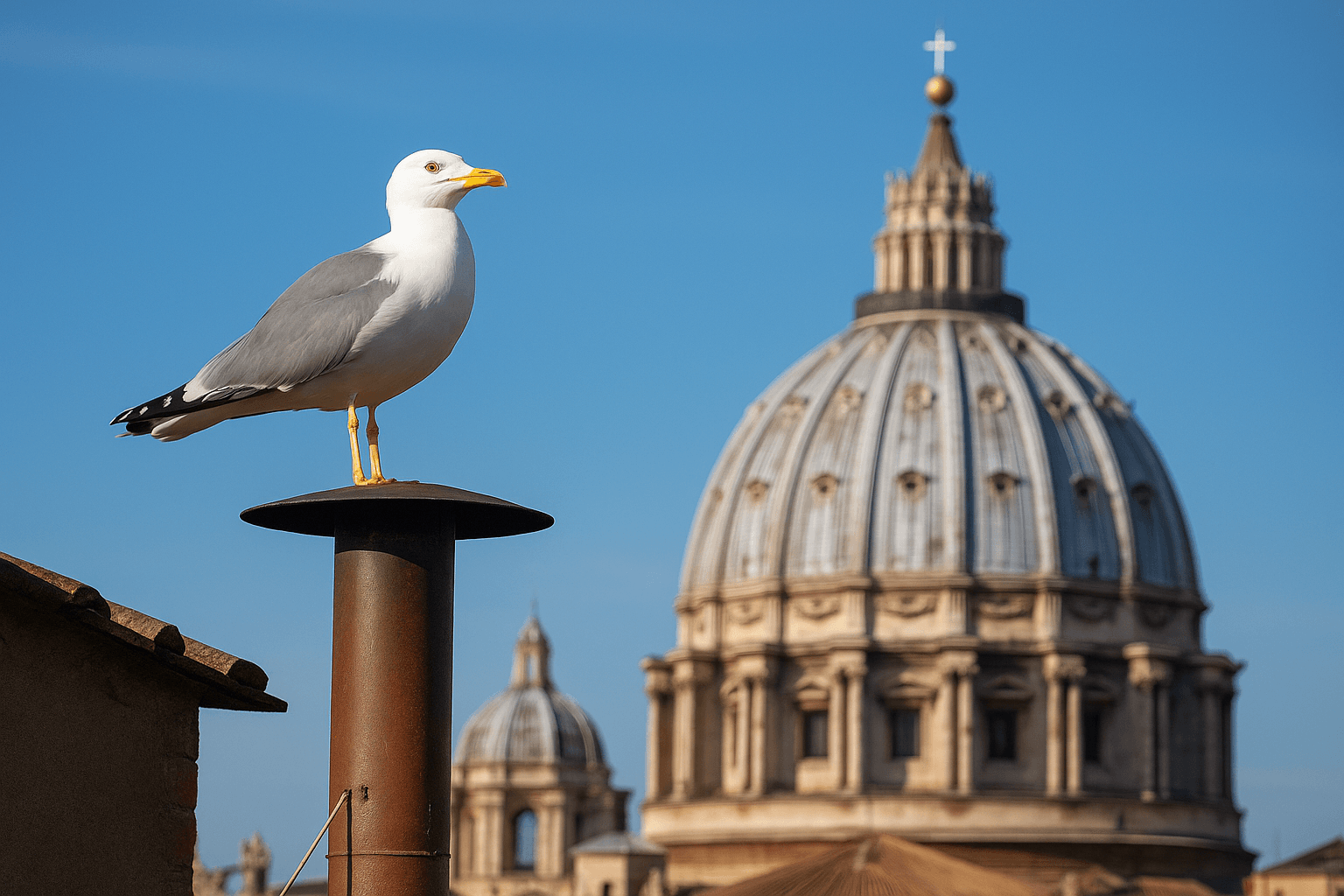 Perché il gabbiano si posa sul camino del Vaticano