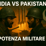 Tensione India Pakistan: il conflitto nucleare è più vicino? 20 Soldati indiano e pakistano si fronteggiano con missili e carri armati sullo sfondo