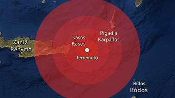 Mappa sismica del terremoto a Creta, scossa di magnitudo 5.9