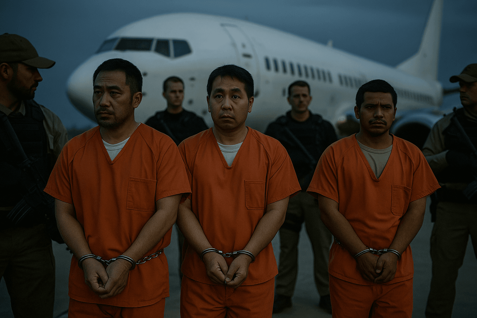 Migranti in Texas pronti alla deportazione in Libia, fermi sulla pista sotto scorta