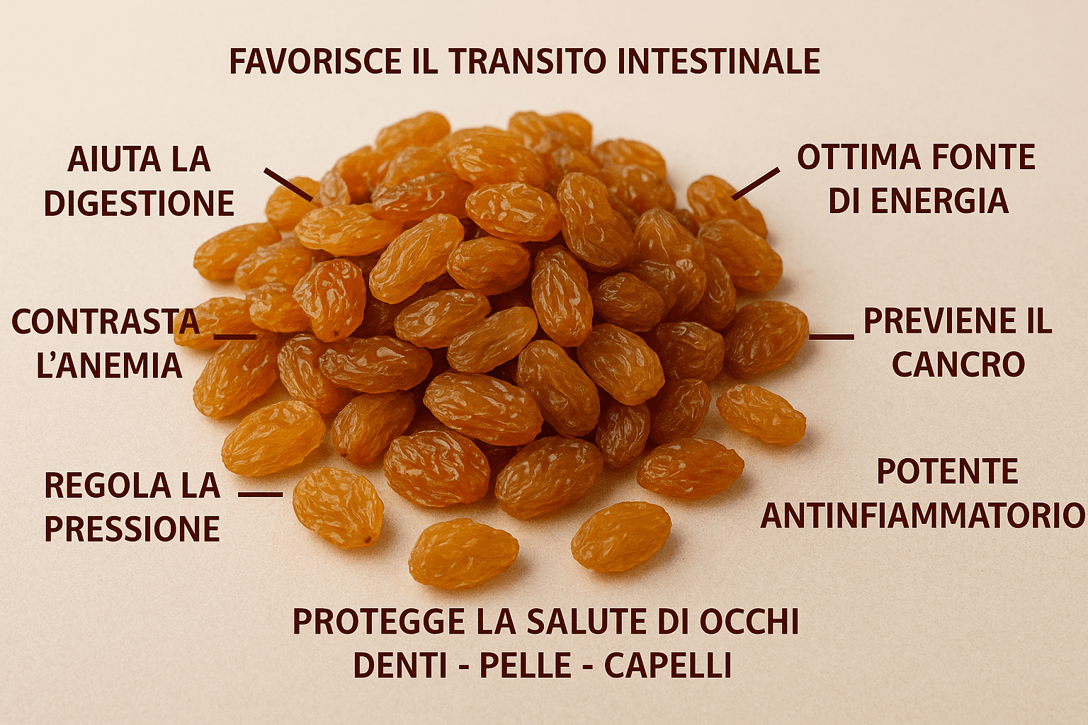 Uva sultanina fa ingrassare: benefici e proprietà nutrizionali