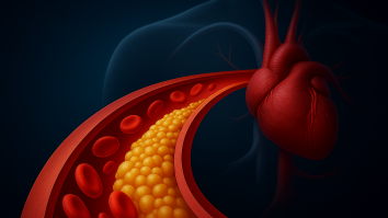 Illustrazione medica realistica che mostra un’arteria con accumulo di colesterolo LDL diretta verso il cuore, simbolo del rischio cardiovascolare e dell’importanza della prevenzione.
