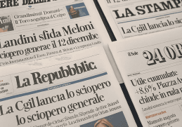 Rassegna stampa oggi 08/11/2025 – Giornali italiani su un tavolo
