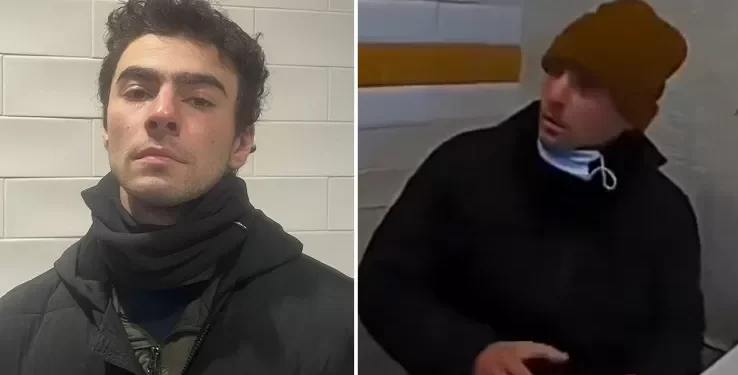 Fermo immagine dal video bodycam della polizia che mostra l'arresto di Luigi Mangione, sospettato nell’omicidio di Brian Thompson, all'interno di un McDonald's in Pennsylvania.